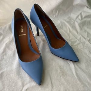 Fendi 2.75 inch High Heel, size 6.5, blue